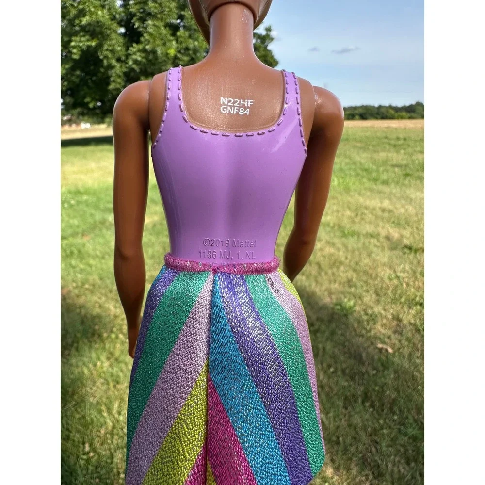 Barbie Doll Lot of 5 Ballerina Rainbow Fashion Gold‎ Swimsuit Multi-Color Hair